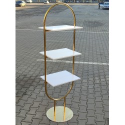 Стійка для взуття, сумок, прикрас 600х400х1700мм. в позолоті